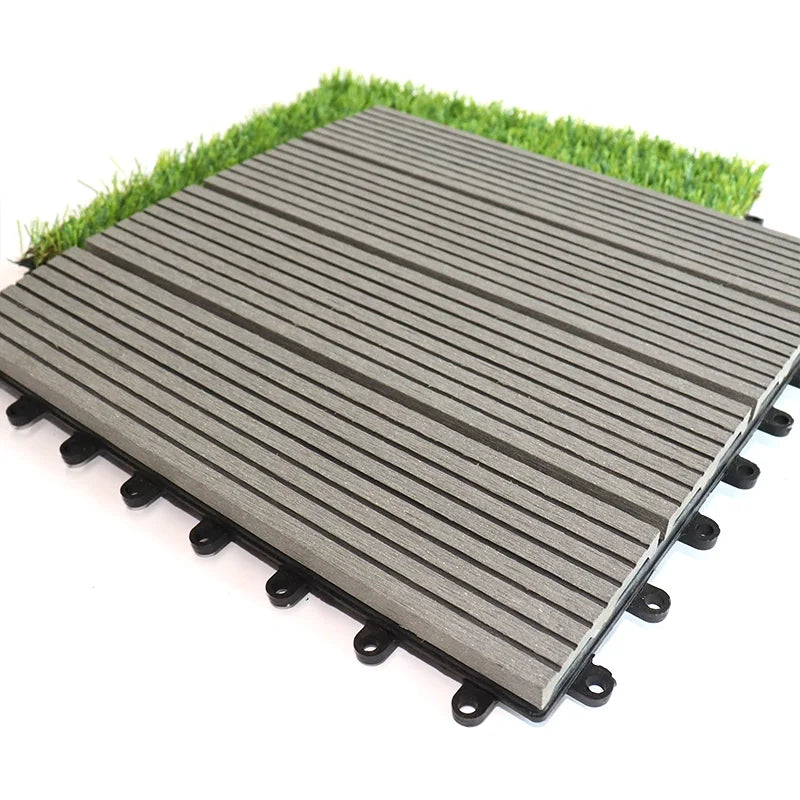 Modern Waterproof WPC Tile Pedestal Deck Tiles Plastic Decking Wooden Deck for Terraces