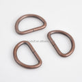 Red Copper Antique Bronze D Ring Belt Ring Buckle Pet Collar Hardware Metal D Ring for Handbag