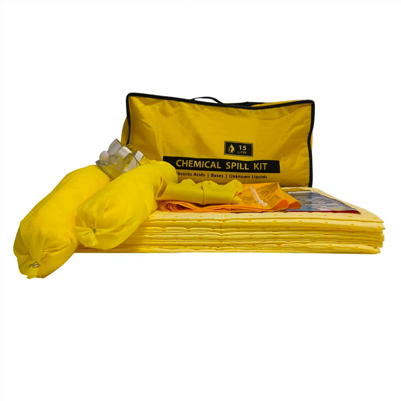 Oilspillpro Health Run 15L Hazmat Spill Kit with Chemical Absorb Pads for Truck Liquid Spill Model HKITS15L-CHA