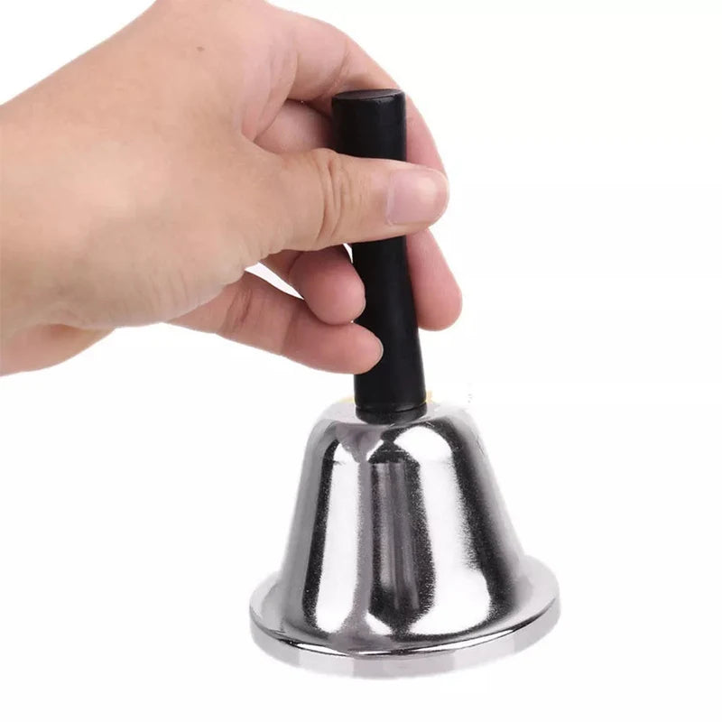 Silver Metal Christmas Hand Bell Noble Reception Dinner Party Shop Hotel Decor School Handbell Restaurant Call Bell Service