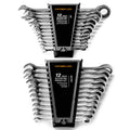 YUHANG 24pc Carbon Steel In/MM Ratcheting Wrench Set Quick Access DIY Metric Measurement OEM Customization