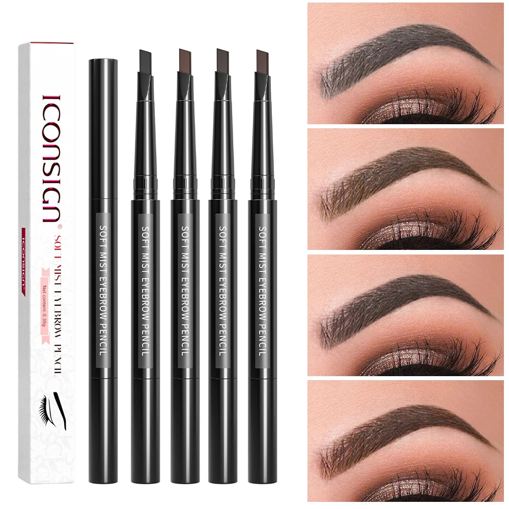Custom Logo Make up Eye Brow Pen Set Free Sample Eyebrow Pencil 6 Colors Accept Waterproof Eyebrow Pencil
