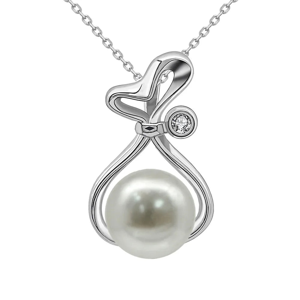 Freshwater Pearl Pendant Necklace Pearl Jewelry 925 Silver Jewelry Fashion Jewelry Pendants