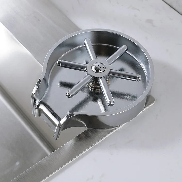 High Pressure Stainless Steel 10 Holes Automatic Bottle Washer Glass Rinser Sink With Cup Washer for Coffee Bar Hotel Kitchen