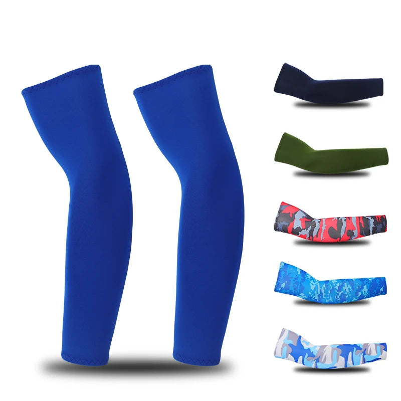 Solid Color Soft Summer Breathable Quick Dry Sweat Absorption High Elasticity Anti-Bacterial Cycling Arm Sleeves