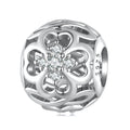 Wholesale 925 Sterling Silver Infinity Clover Charm Beads Fit Original Bracelet Fashion Jewelry Pendant Making for Women BSC664