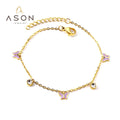 Ason Jewelry Gold Plating Competitive Price Stainless Steel Jewelry Wholesale Bracelets Women Butterfly Diamond Elegant Bracelet