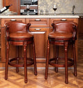 Modern Designer Head Layer Cowhide Solid Wood Willow Nail High Bar Chair Bar Furniture