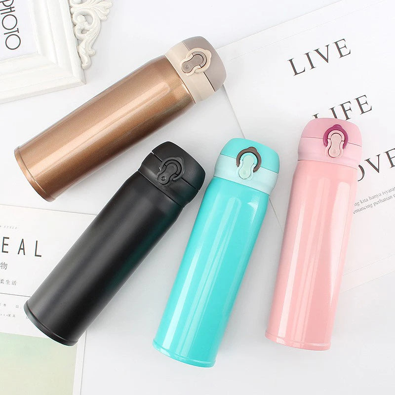 FX Factory 500ml Stainless Steel Thermos Bouncing Cup One-click Flip Cover Eco-Friendly Water Bottle Custom Logo Free Cheaper