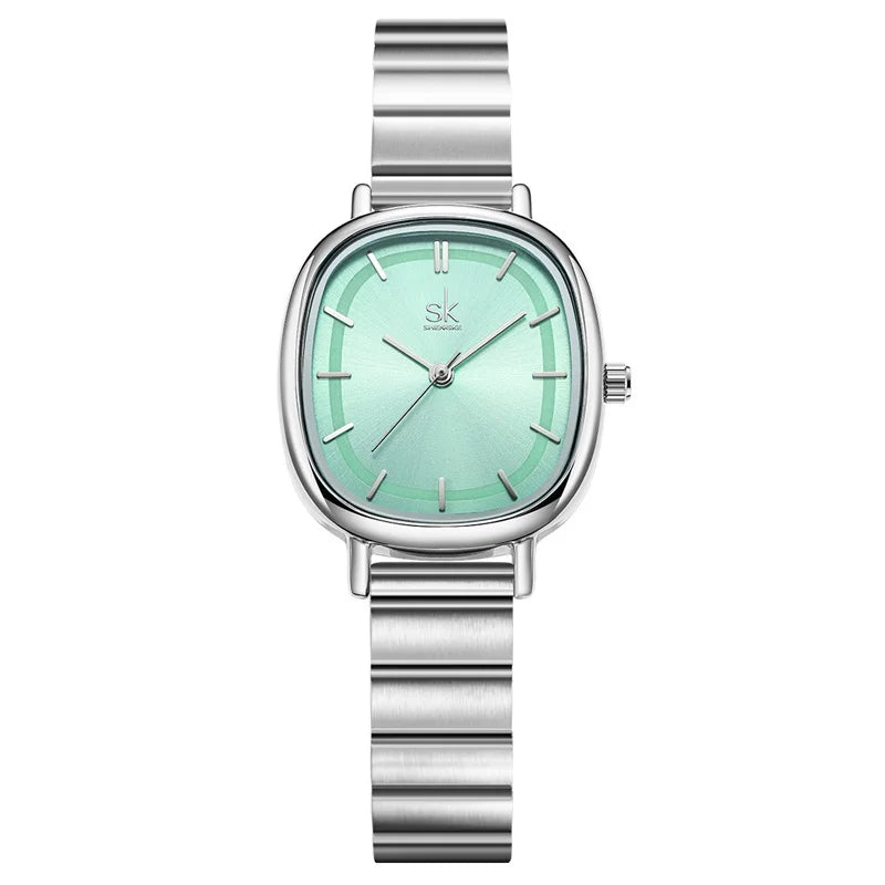 Luxury Ladies Watches Fashion Stainless Steel Band Square Women Watches Quartz Montre Femme Ready to Ship