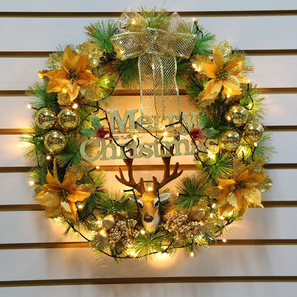 Toprex OEM Design Customized 30cm 40cm 50cm Artificial  Christmas Wreath for Christmas Decoration