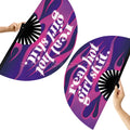 OEM Custom Printed 13 Inch Large Rave Hand Folding Fan