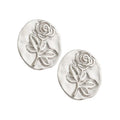 925 Silver Rose Flower Stud Earrings for Women Exquisite Jewelry Girl Mother Wife Sister Competition Dance Earrings