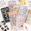 Adorable Cat Decorative Stickers Custom Printing Sticker Cartoon Stickers Sheets for Scrapbook Art Album Mobile Phone Computer