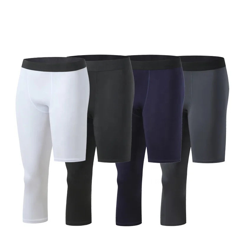 Men's Quick-Dry High Stretch Asymmetrical Fitness Pants - Perfect for All Seasons Outdoor Sports