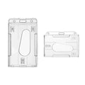 Plastic Clear ID Name Card Holder Double Side Transparent ID Card Holders for Office