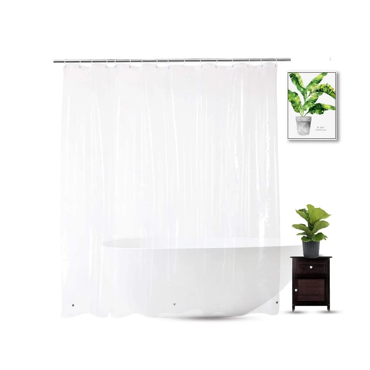 Factory Price 180x200CM Shower Curtain Liner Lightweight Clear Waterproof Curtain Rooms PEVA Bathroom Plastic Shower Curtains