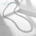 Silver 925 Original Total 15 Carat Round Brilliant Cut Diamond Test Past D Color Moissanite Water Drop Shape Tennis Necklace