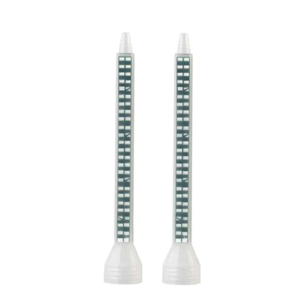 Pack of 10 Resin Static Mixer Mixing Nozzles Duo Epoxies of Green Rectangular 08-24(Threaded Port)