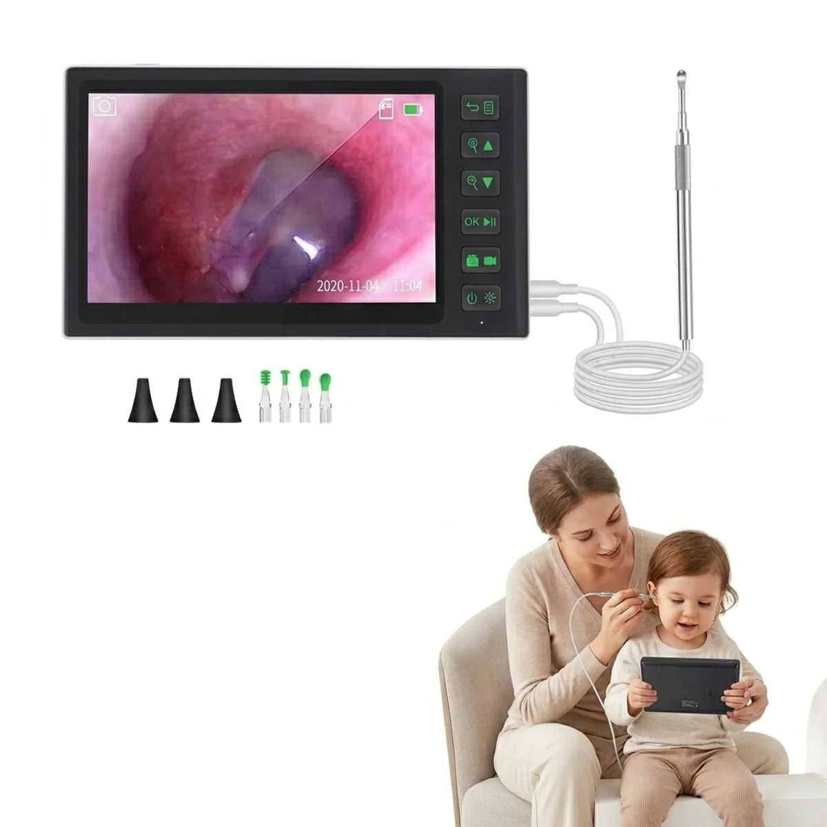 7inch Screen Visual Ear Cleaner Smart Digital Camera Remover Endoscope Ear Wax Picker Professional IPS Screen Ear Wax Removal