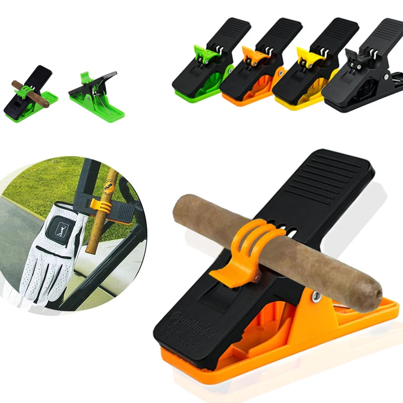Portable Plastic Golf Cigar Holder Multifunctional Cigar Holder Golf Accessories Double Cigar Holder Golf Accessories