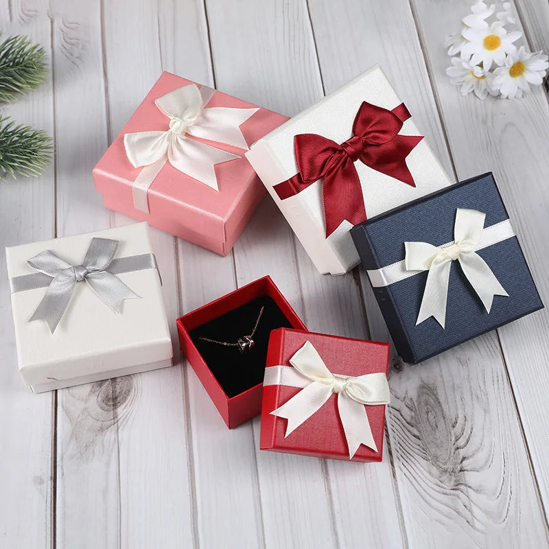Ins Wind Necklace Jewelry Box  Green Ring Earrings Jewelry Box Wholesale with Hand Gift Hair Accessories Packaging Box