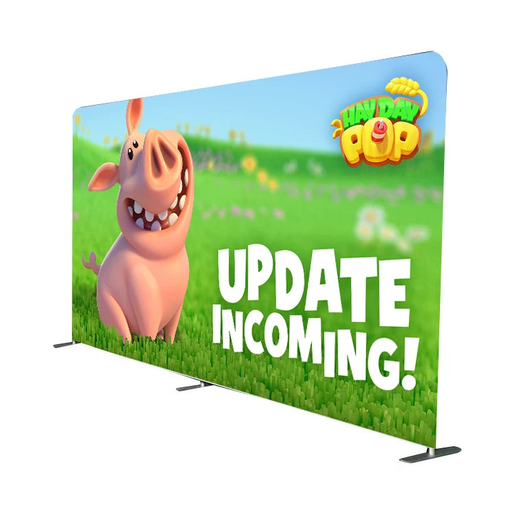 FEAMONT Hot Sale 10x20ft Tension Fabric Display Aluminum Frame Exhibition Booth Pillowcase Sports Event Backdrop