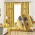 Latest Designs British Soldiers Cartoon Printed Window Curtains Yellow Kid Curtain for Children Room
