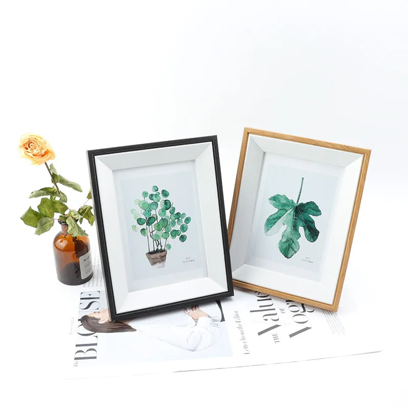 Wood Photo Frames Accueil Vintage Wooden Rustic Picture Frame Set With High Definition Glass for Wall Mount Table Top