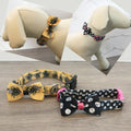 Luxury Designer Cat Dog Collar Luxury Bowknot Bowtie Pattern Adjustable Pet Collar Durable Nylon Material Classic Personalized