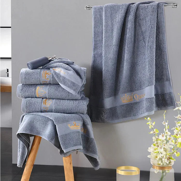 Luxury 100% Cotton Terry Extra Large Bath Towel Set Custom Hotel Bath Towel