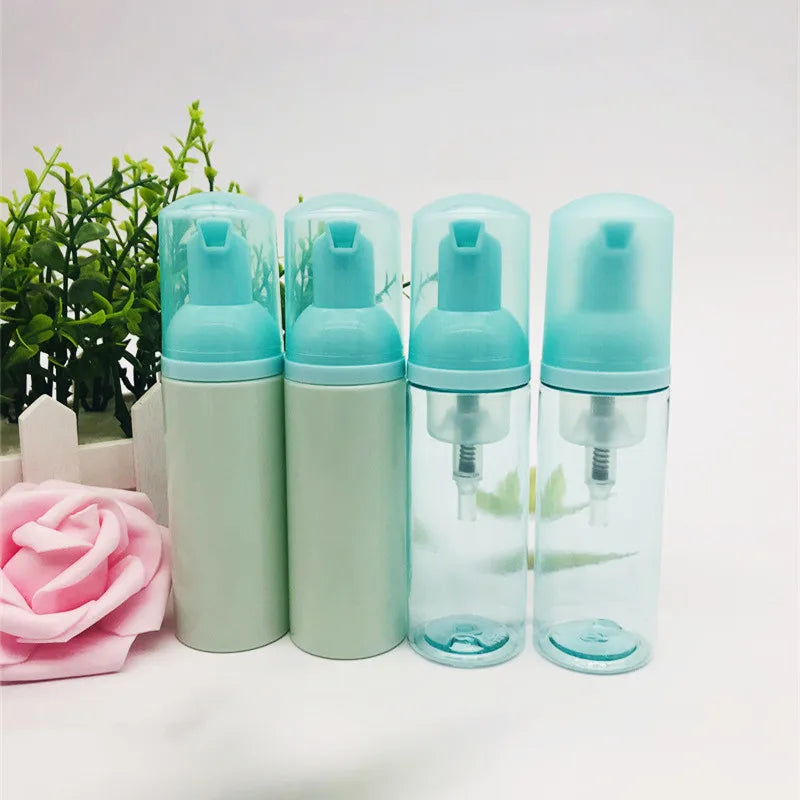 Factory Stock Small Capacity 30ml 50ml 60ml Matte Green Mousse Foamer Gradient Color Dispenser Shampoo Foam Pump Bottle