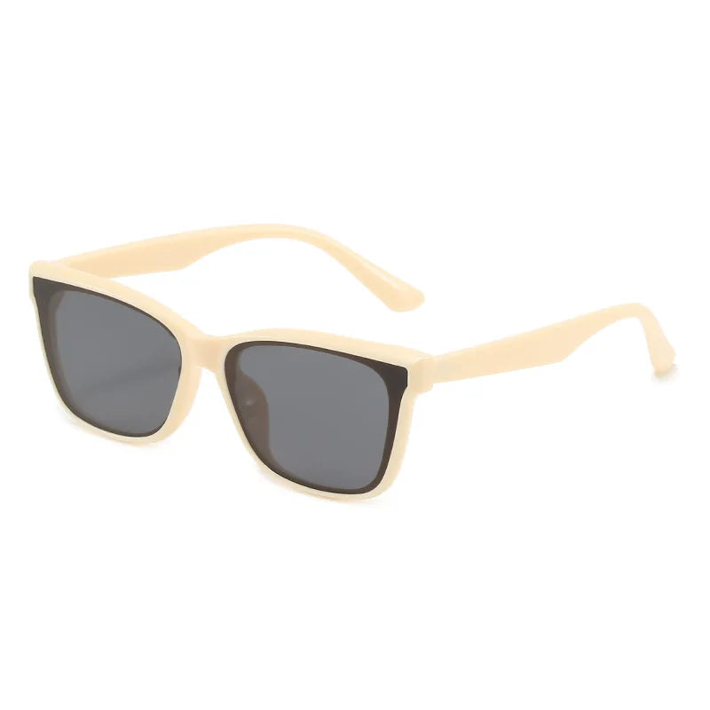 ADE WU XY3939 Vintage Trending Sun Glasses Women Small Frame Cat Eye Sunglasses Yellow Lens Square Shades UV400