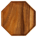 Acacia Wood Serving Platter Food Tray Octagon Trays Set of 3 Serving Bread Plates