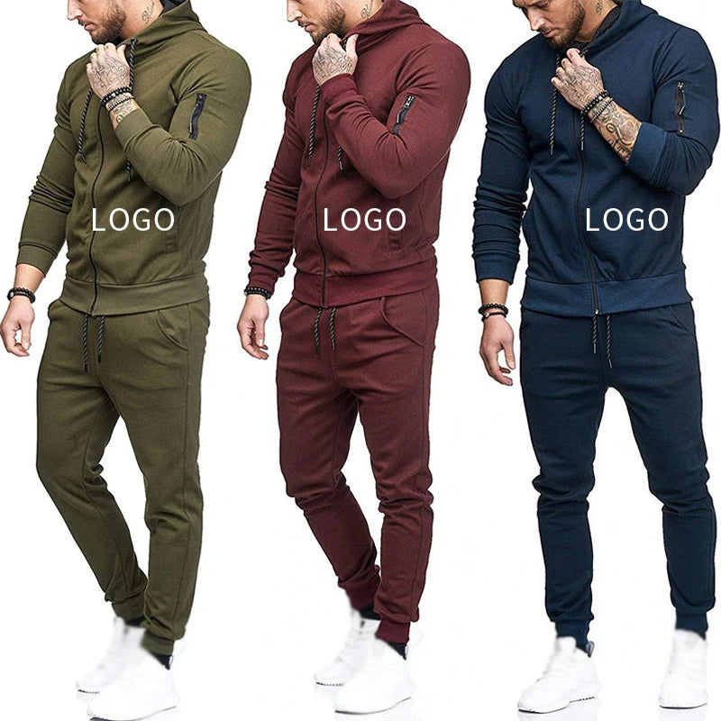 Tracksuits Jogging Suits Hooded Custom Jogger Mens Tracksuits Sweatsuit Sets for Men