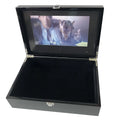 Premium 10 Inch Piano Lacquer Wooden LCD Video Box Glossy Black Digital Display Gift Case Luxury