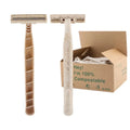 Ready to Ship Twin Blade Shaving Razor Biodegradable Wheat Straw Material Low-Carbon Eco-friendly Disposable razor