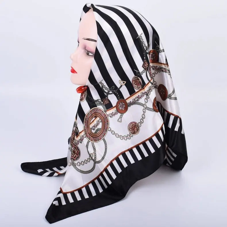 2026 Summer Hot Emulation Scarf 90 Square Print Design Wholesale Manufacturers Selling Scarves