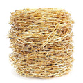 5meters/Roll 6.5mm Wide Solid Silver Gold Paper Clip Link Chain Necklace Paper Clip Chain Necklace Jewelry