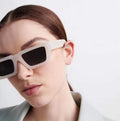 2025 Fashion Square Trend Street Shooting Small Frame Beige Sunglasses Ladies Retro Oversized Square Sunglasses