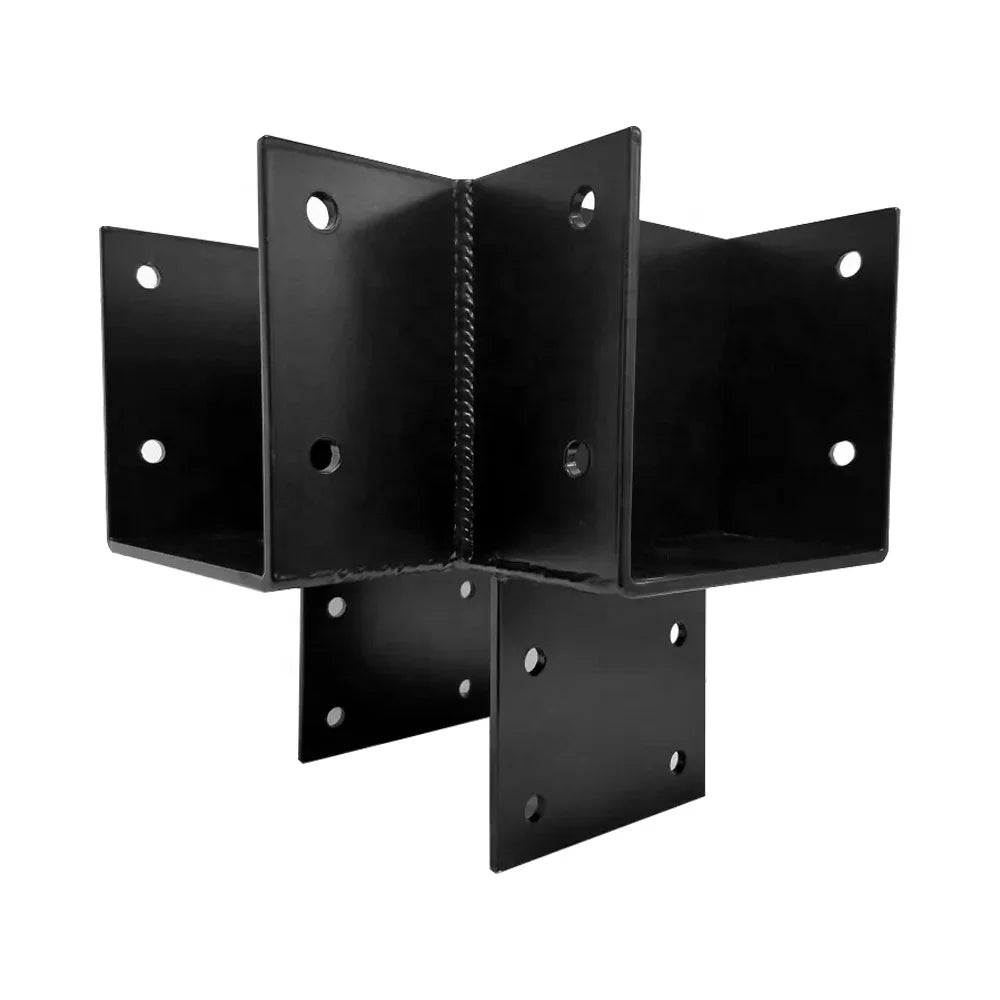 Durable Iron Pergola Bracket for Outdoor Garden Deck Gazebo Powder Coated Wood Beam Connecting Steel Easy Use Outdoor Gazebo