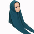 High Quality 115*115cm Women Scarf Summer Solid Color Hijab Square Bubble Chiffon Shawl