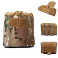 Tactical Molle Dump Pouch National Style Polyester Drawstring Folding Magazine Utility Waist Bag