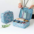 Women's Large Capacity Cosmetic Bag Travel Makeup Brush Case with Storage Features for Bathroom Use