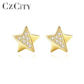 CZCITY 925 Zircon Star Stud Man Sterling Silver Jewellery Boy Fancy Party Girl Baby Earning Jewelry Woman Earring Korea