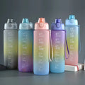 Wholesale Gradient Color 1000ml Eco-Friendly Plastic Water Bottles for Gym Sport Outdoor Use with Bounce Cover