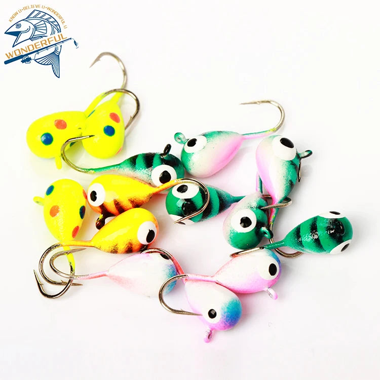 Factory Quality Durable Jig Head Freshwater Tungsten Ice Fishing Hook With Barb