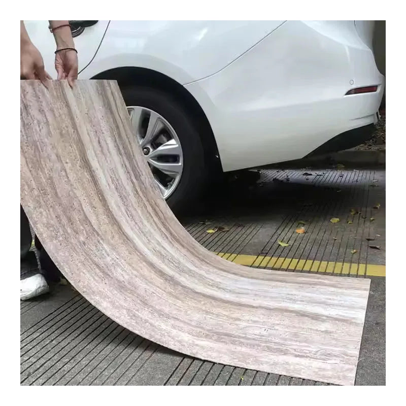 3D Modified Clay Material Tile Veneer Faux Interior Bendable Soft Wall Cladding Travertine Artificial Flexible Stone Wall Panels