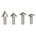 Weix 3D Engraving V Groove Router Bits CNC Engraving Tools 2 Flutes Milling Cutter V Type Router Bits for Wood