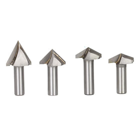 Weix 3D Engraving V Groove Router Bits CNC Engraving Tools 2 Flutes Milling Cutter V Type Router Bits for Wood